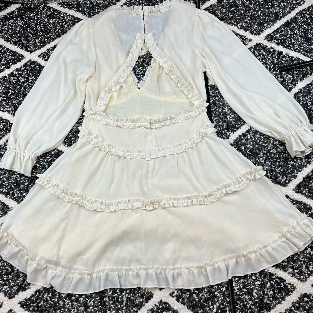 Deep V-neck Fit&Flare Dress (NWOT) Meduim - Picture 4 of 12